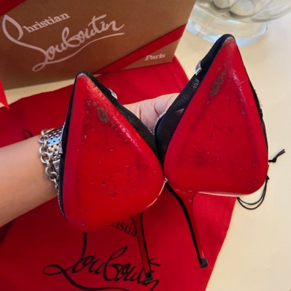 Christian Louboutin Chiara Diams BLK Pumps - Picture 8 of 10